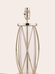 Laura Ashley Chrome Beckworth Polished Lattice Table Lamp Base - Image 4 of 5