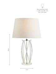 Laura Ashley Chrome Beckworth Polished Lattice Table Lamp Base - Image 5 of 5