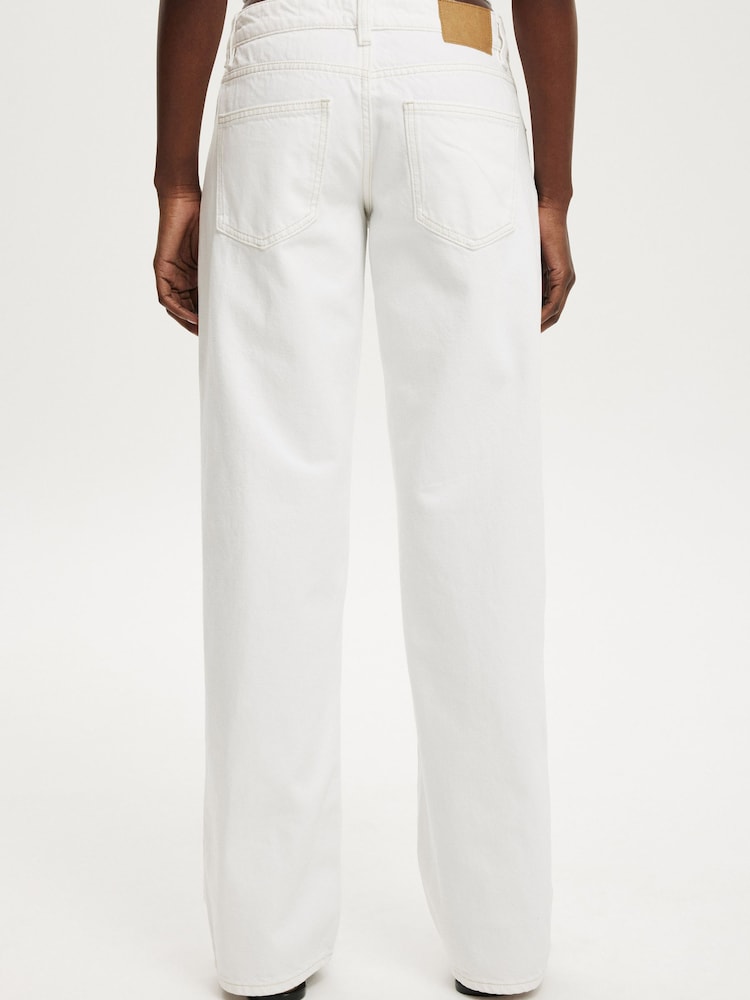 Cotton On White Low Rise Straight Jeans - Image 6 of 6 Cotton On White Low Rise Straight Jeans - Image 6 of 6