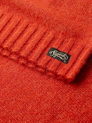 Superdry Grenadine Orange Essential Mock Neck Jumper - Image 5 of 5