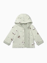 Mori Organic Panda Print Reversible  Jacket - Green - Image 2 of 5