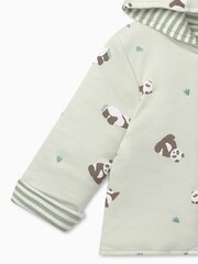 Mori Organic Panda Print Reversible  Jacket - Green - Image 5 of 5