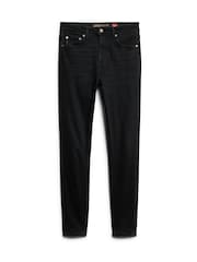 Superdry Dark Black Vintage Mid Rise Skinny Jeans - Image 5 of 7
