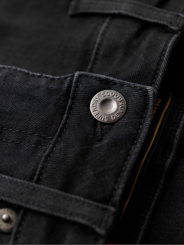 Superdry Dark Black Vintage Mid Rise Skinny Jeans - Image 7 of 7