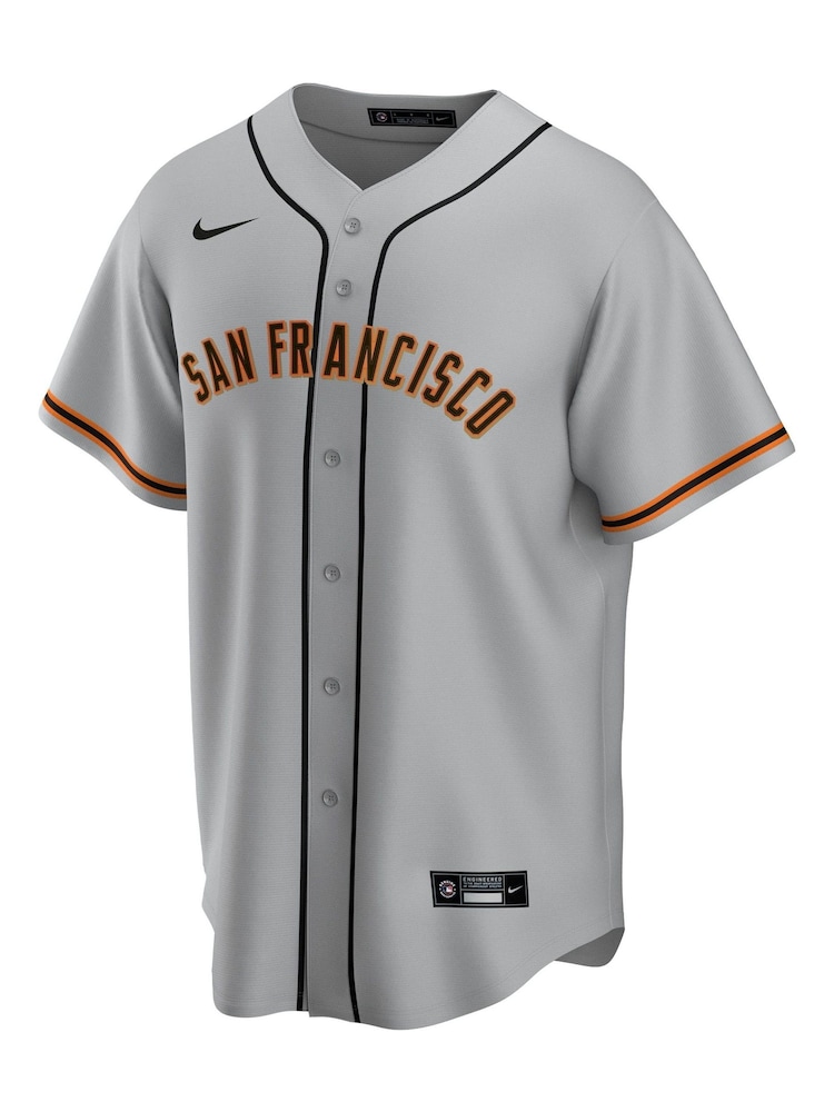 Nike Grey San Francisco Giants Official Replica Road Jersey Youth - Image 2 of 3