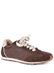 Коричневий - Jones Bootmaker Alara Cushioned Lace Up Trainers - Image 2 of 6