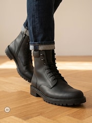 Jones Bootmaker Black Dalmazio Leather Lace Up Boots - Image 1 of 6