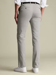 Charles Tyrwhitt Grey Slim Fit Washed Chinos Trousers - Image 4 of 6