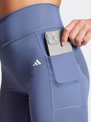 adidas Blue Optime Full-Length Leggings - Image 4 of 6
