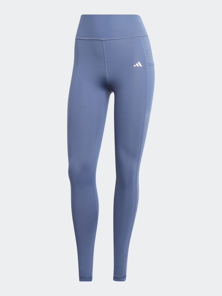 adidas Blue Optime Full-Length Leggings - Image 6 of 6