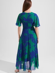Hobbs Blue Freya Silk Dress - Image 2 of 4