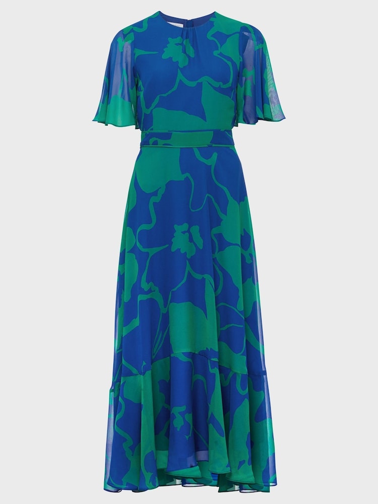 Hobbs Blue Freya Silk Dress - Image 4 of 4