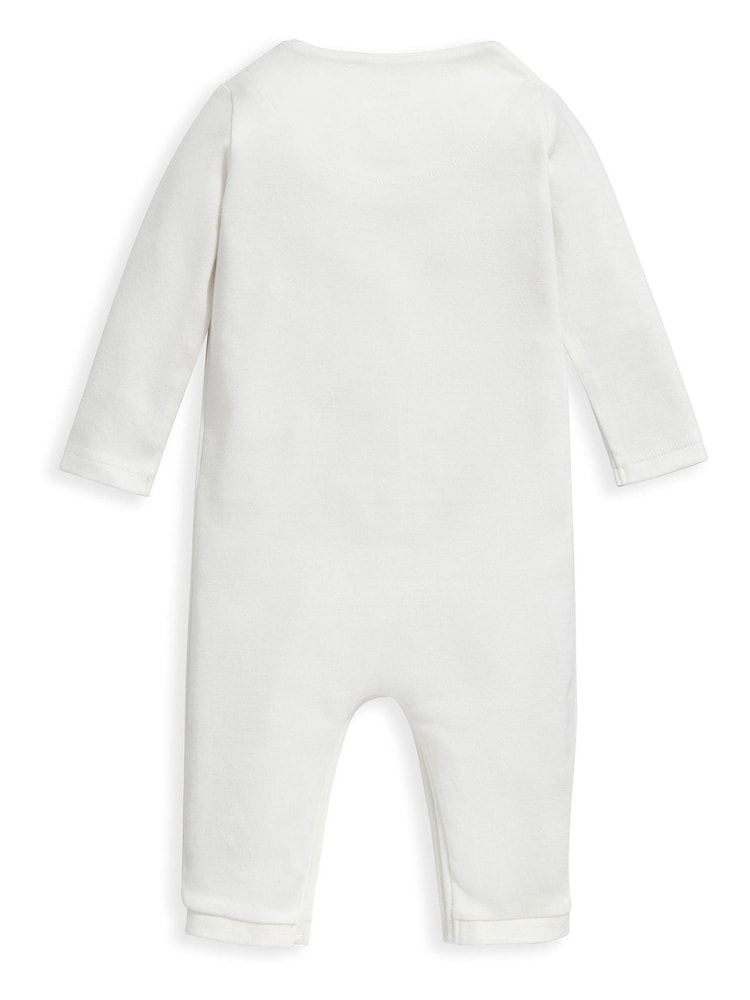 Mamas & Papas Cream Safari Embroidered 100% Cotton Romper - Image 3 of 4
