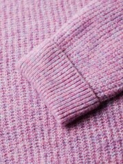 Superdry Lilac Pink Twist Brushed Crew Neck Jumper - Image 5 of 5