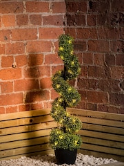 Premier Decorations Ltd Green Garden 92cm Swirly Lit Tree - Image 1 of 3