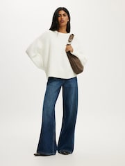 Cotton On White Luxe Crew Neck Jumper - Image 2 of 4