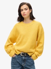 Superdry Apricot Orange Twist Brushed Crew Neck Jumper - Image 1 of 5