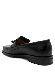 Jones Bootmaker Black Quavon Leather Tasselled Loafers - Image 4 of 6
