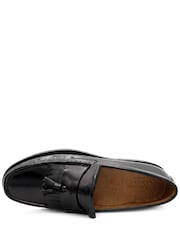 Jones Bootmaker Black Quavon Leather Tasselled Loafers - Image 5 of 6