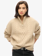 Superdry, Rollkragenpullover mit Zopfmuster - Bild 1 von 4
