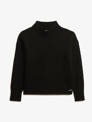 Superdry Black Essential Mock Neck Jumper - Image 4 of 5