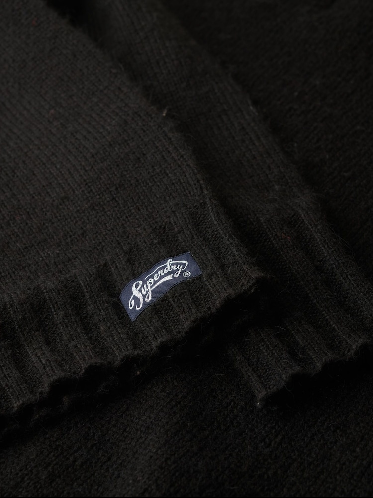 Superdry Black Essential Mock Neck Jumper - Image 5 of 5