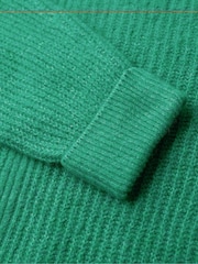 Superdry Drop Kick Green Twist Brushed Crew Neck Jumper - Image 5 of 6