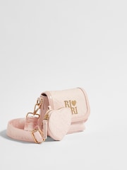 River Island Pink Monogram Kendal Cross-Body Bag - Image 1 of 4