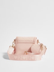 River Island Pink Monogram Kendal Cross-Body Bag - Image 2 of 4