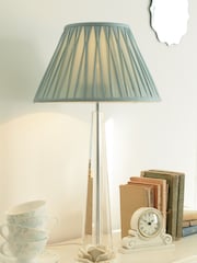 Laura Ashley Clear Blake Cut Glass Crystal Obeliskl Table Medium Lamp Base - Image 2 of 5