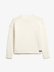 Superdry Bright White Essential Mock Neck Jumper - Image 5 of 7