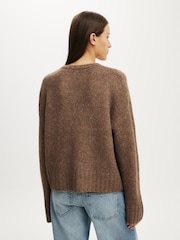Cotton On Light Brown Luxe Crew Neck Jumper - Image 3 of 4