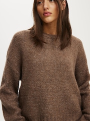 Cotton On Light Brown Luxe Crew Neck Jumper - Image 4 of 4
