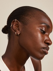 PILGRIM Gold Ariella Classic Huggie Hoop Earrings 2-in-1 Set - Image 1 of 2