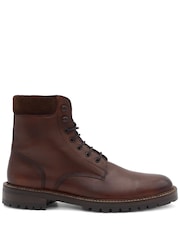 Jones Bootmaker Chestnut Brown Dalmazio Leather Lace Up Boots - Image 2 of 6