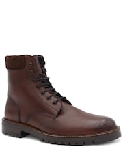 Jones Bootmaker Chestnut Brown Dalmazio Leather Lace Up Boots - Image 3 of 6