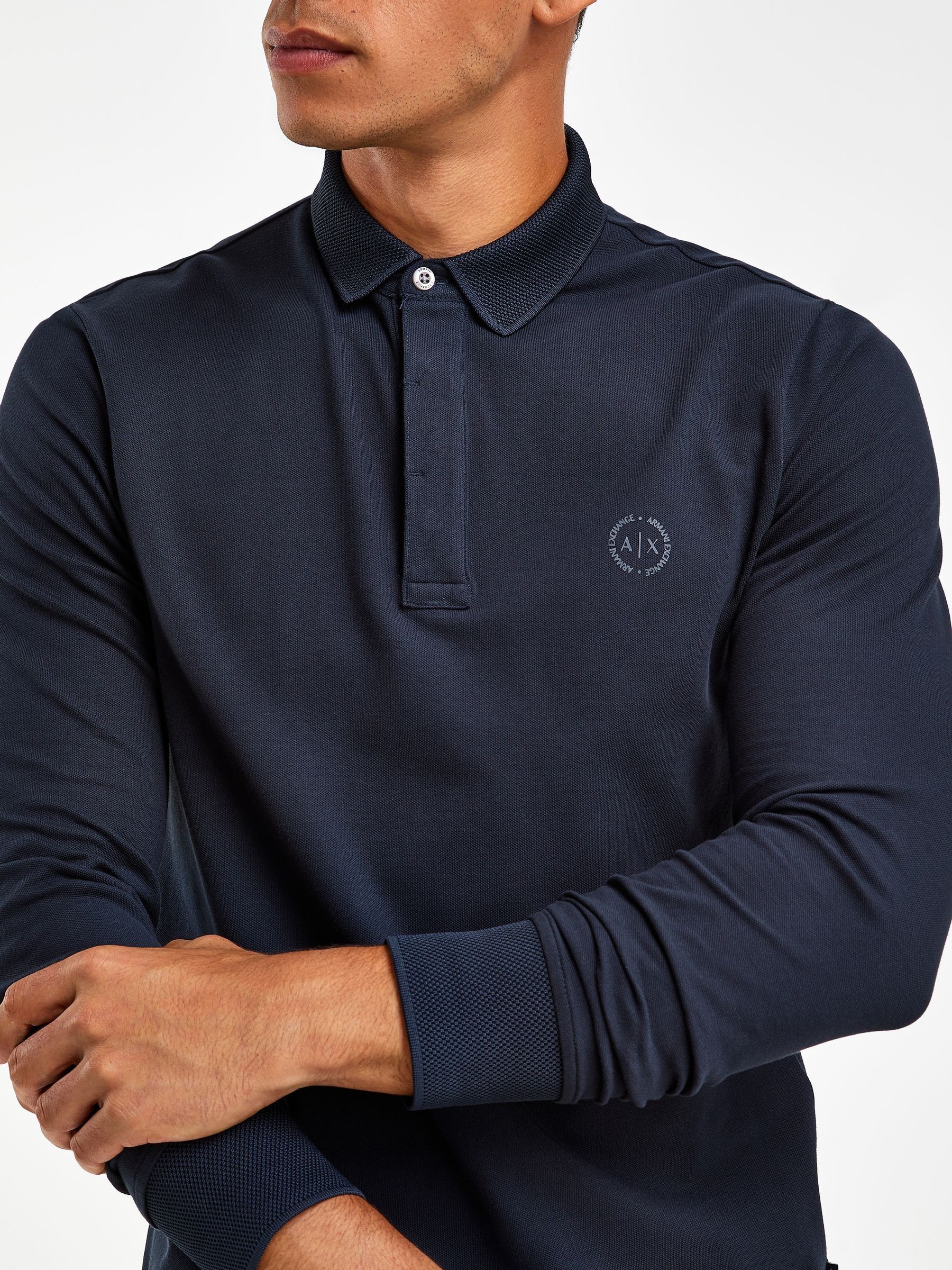Armani long sleeve polo shirt sale discount