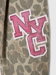 River Island Leopard badged jeansjacka - Bild 3 av 4