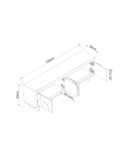 Dark Rowan Oak Effect TV Unit - Image 13 of 13