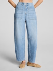 Spanx Authentic 360 Lightweight Utility Barrel Leg Jeans - 圖片 1/4
