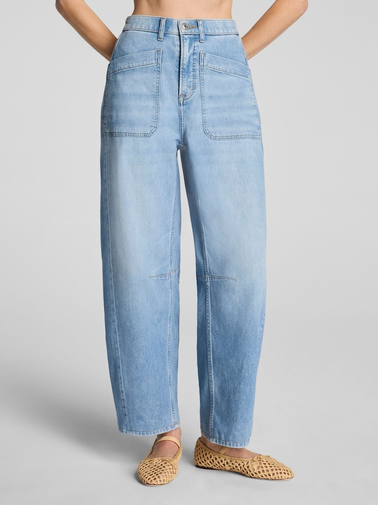 Spanx Authentic 360 Lightweight Utility Barrel Leg Jeans - 圖片 1/4 Spanx Authentic 360 Lightweight Utility Barrel Leg Jeans - 圖片 1/4