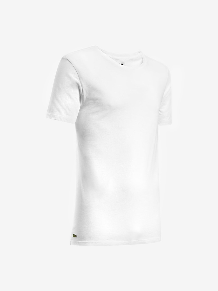 Alb - Set Lacoste 100% Cotton Tricou 3 - Image 6 of 8