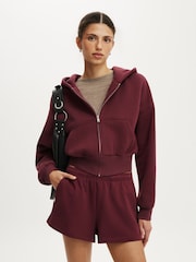 Cotton On Red Oversized Zip Through Hoodie - Image 1 of 5