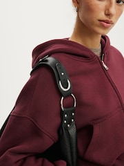 Cotton On Red Oversized Zip Through Hoodie - Image 4 of 5