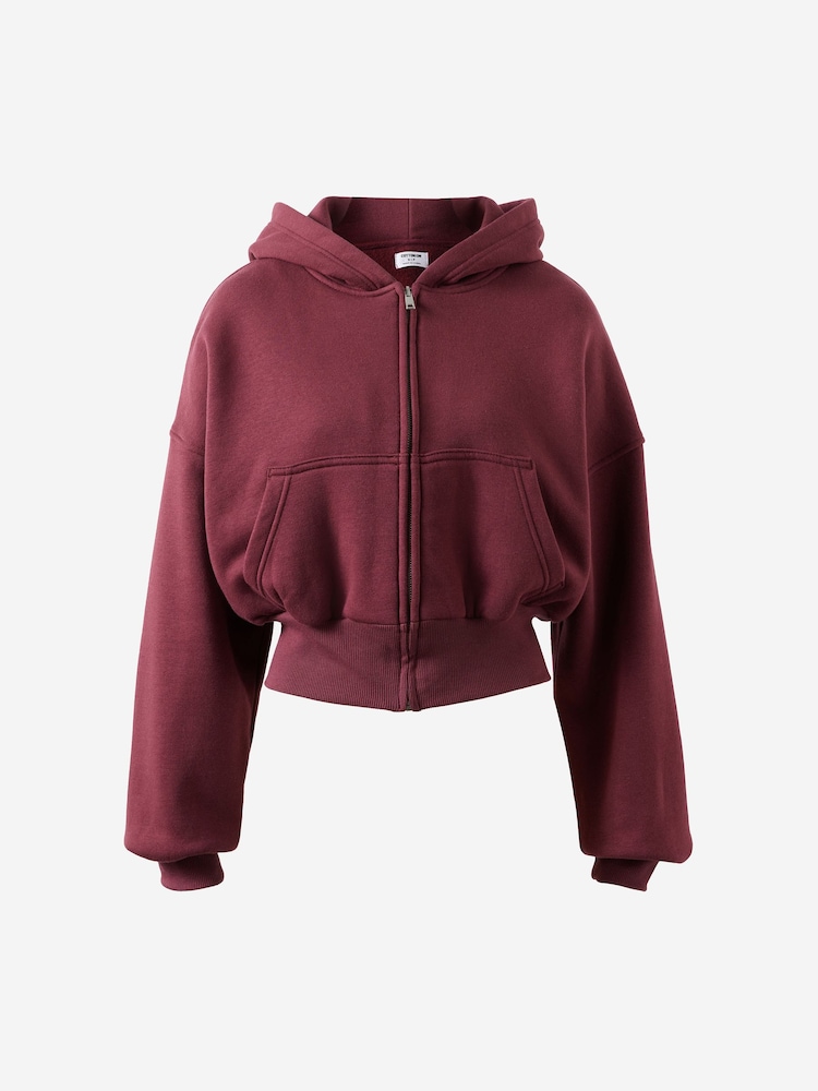 Cotton On Red Oversized Zip Through Hoodie - Image 5 of 5