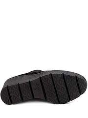 Jones Bootmaker Black Suede Memento Leather Wedge Heel Ankle Boots - Image 6 of 6