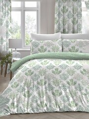 D&D Green Emily Duvet Cover and Pillowcase Set - Image 1 of 2
