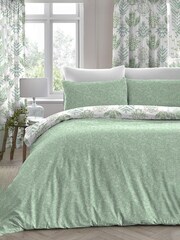 D&D Green Emily Duvet Cover and Pillowcase Set - Image 2 of 2