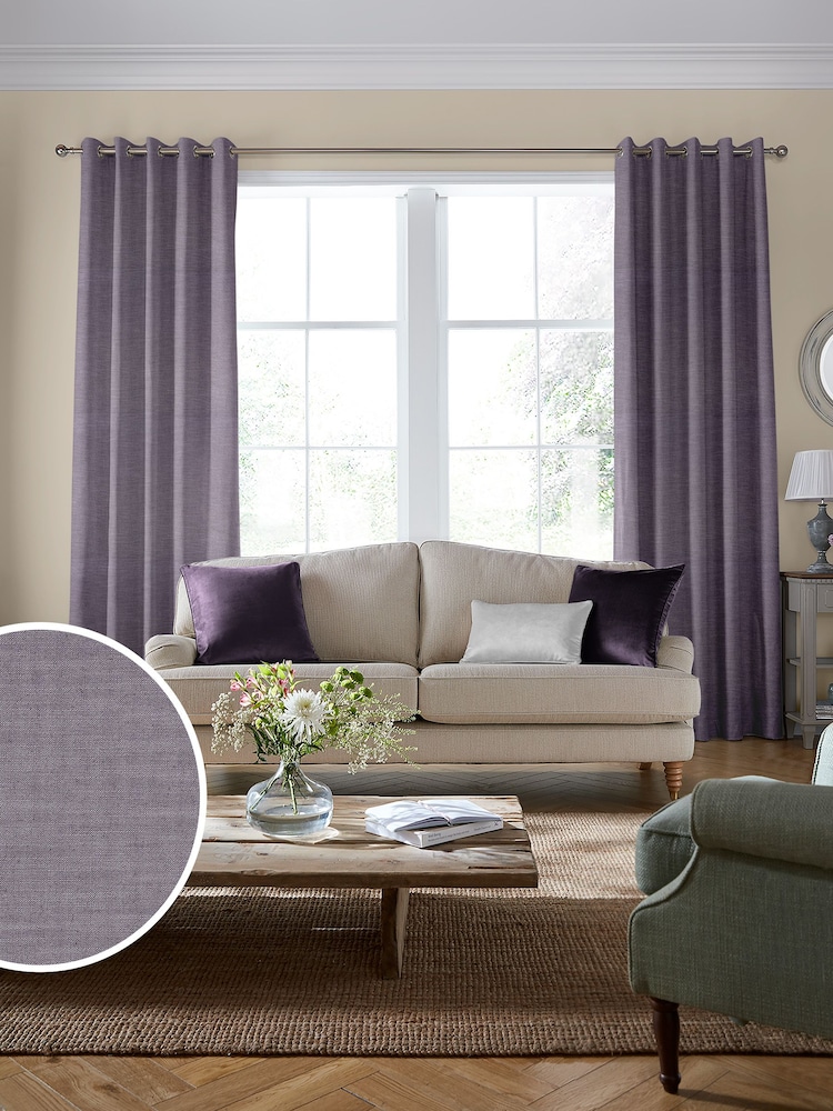 Laura Ashley Dark Sugared Violet Swanson Made To Measure Curtains - Image 1 of 9