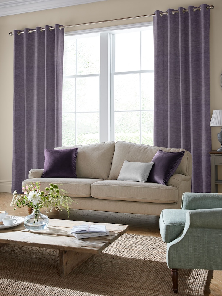 Laura Ashley Dark Sugared Violet Swanson Made To Measure Curtains - Image 2 of 9